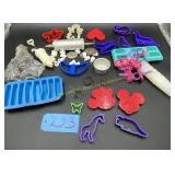 Collection of Cookie Cutters, Plastic and Metal,