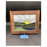 Leaded glass Sunrise 14' x 17 1/2'