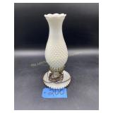 Milk Glass Lamp electric, 13 1/2' Tall