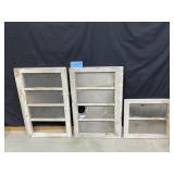 2- Wood windows 32 1/2' x 21' 1- 21 x 18