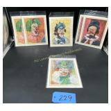 6 Clown Prints by Michelle--2 Sets of Doubles, 2