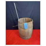 Wooden barrel(As is, pieces all there) 18 3/4'