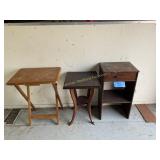 1 TV Tray, 1 Plant Stand 15' W x 23' T, and 1 End