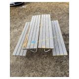Benches that fold into a picnic table 72' W x15'