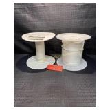 2 - partial 1/4" white twisted nylon rope