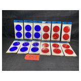 3" Reflectors--12 Total--6 Blue Packs and 6 Red