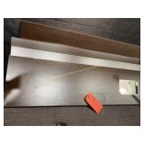 5/8" thick-35 1/2" wide- 3 and 12" x 35 1/2" all