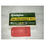 Remington HPR rifle cartridges (12 bullets)
