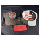 1-Glidden Team Menard hat, 1- 50 yr Nascar hat