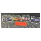 4 Matchbox Cars in Clear Display Cases 1:64 Scale