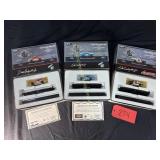 (3) Three piece train sets.