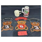 Dale Earnhardt Wall Hangings, Beer Stein (Jr), and