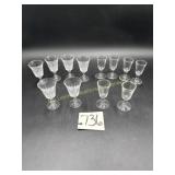 Clear Glass Sherry Glasses--2 sets of 6--12 total