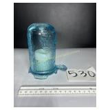 Vintage blue fairy lamp (crack) 5 1/2' T