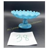 Portieux Vallerysthal Blue Opaline Pedestal