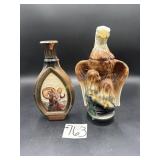 2 Beam Decanters--Eagle and Ram