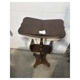Old Wood Lectern Stand with Shelf