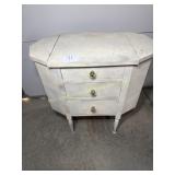 Old 3 drawer side table
