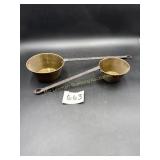 2 Vintage Brass Ladles