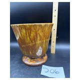 Vintage Splatterware type pottery vase
