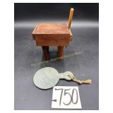 Miniature Butcher Block with Clever and Slate