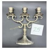 Vintage Baldwin Three-arm Candelabra, brushed