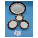 Stetson, 2 dessert, 5 dessert plates, 1 serving