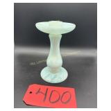 Marble light blue swirl candle holder