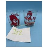 2 Vintage Don Ho Polynesian Cocktail glasses