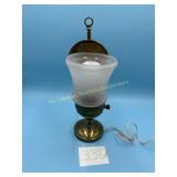 Early American  Brass Desk Lamp, with Glass globe