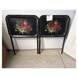 MCM Flower TV trays- 2