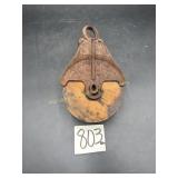 Metal and Wood Barn Pulley--Myers O.K. #H-289