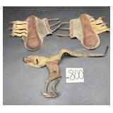 Handheld Corn Shucker and Pair of Horse Leg