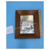 Vintage Metallic Foil Print- Winter Village