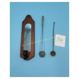 Wooden Wall Sconce and 2 Snuffers