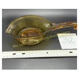 Amber Glass Sauce Bowl