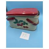 Metal Picnic Basket- Strawberry