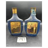 Jim Beams 4/5 Qt Whiskey Decanter bottles