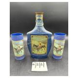 Jim Beams 4/5 Qt Whiskey Decanter bottle