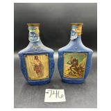 Jim Beams 4/5 Qt Whiskey Decanter bottles