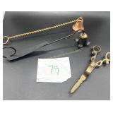 2 Candle Snuffers, 1 Brass Wick Cutter