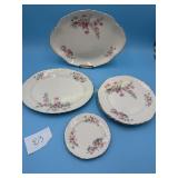 Homer Laughlin floral plates, variety of sizes