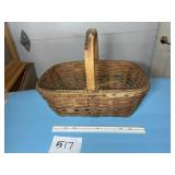 Vintage woven gathering basket