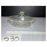 Fire King small casserole dish with lid