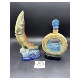 Wisconsin Decanters--'Muskie State Fish' and