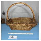 Rustic wicker basket