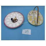Vintage Ceramic Deviled Eggs Plates- 2