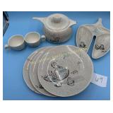 Lot of Red Wing,  Bean Pot Casserole(chipped),