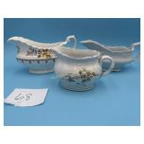 Lot of 3 Gravy Boats