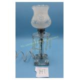 Frosted glass boudoir lamp